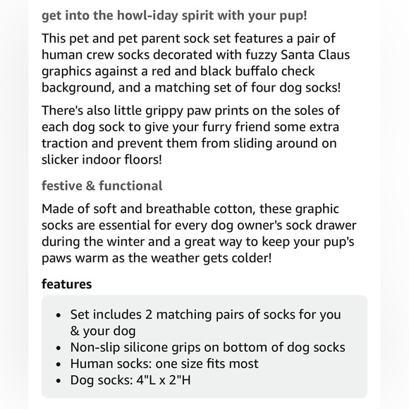 🆕Matching Christmas Socks for Human + Dog - Picture 2 of 14